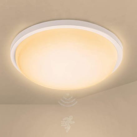 Ronde LED Plafondlamp met Bewegingssensor 15W - IP44 Waterdicht - Warm Wit Licht
