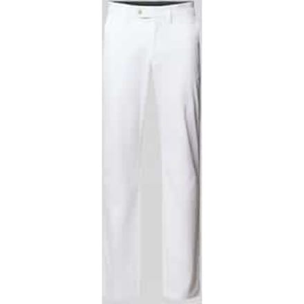 Regular fit stoffen broek met achterzakken