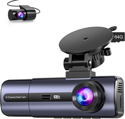 Dashcam 3-kanaals 1080P voor en binnen met auto