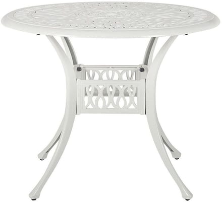 ANCONA - Tuintafel - Gebroken wit - 90 x 90 cm - Aluminium