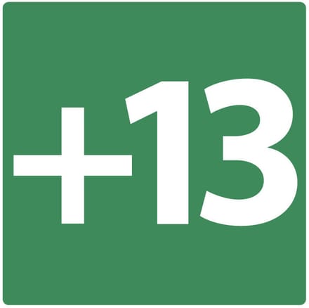 Niveau +13 bord - kunststof 100 x 100 mm