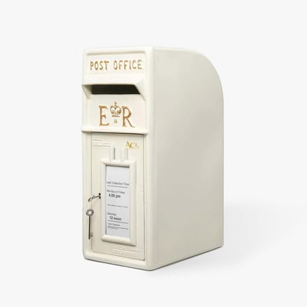 Witte Brievenbus - Postbus Sluitbaar - Post Ontvangen - Gietijzeren Constructie - 31 x 24 x 55 cm - Wit