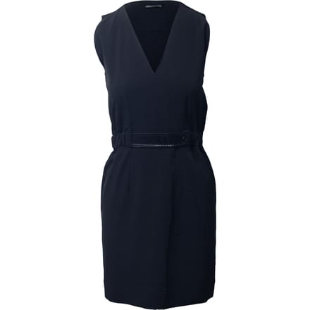 Balenciaga V-hals Sheath jurk in zwart triacetaat
