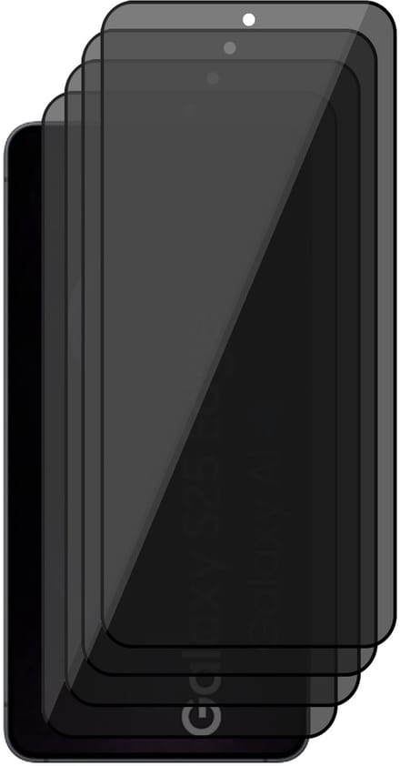 Privacy Screenprotector geschikt voor Samsung Galaxy S25 Edge - 4x Volledig Dekkend Glas Screen Protector