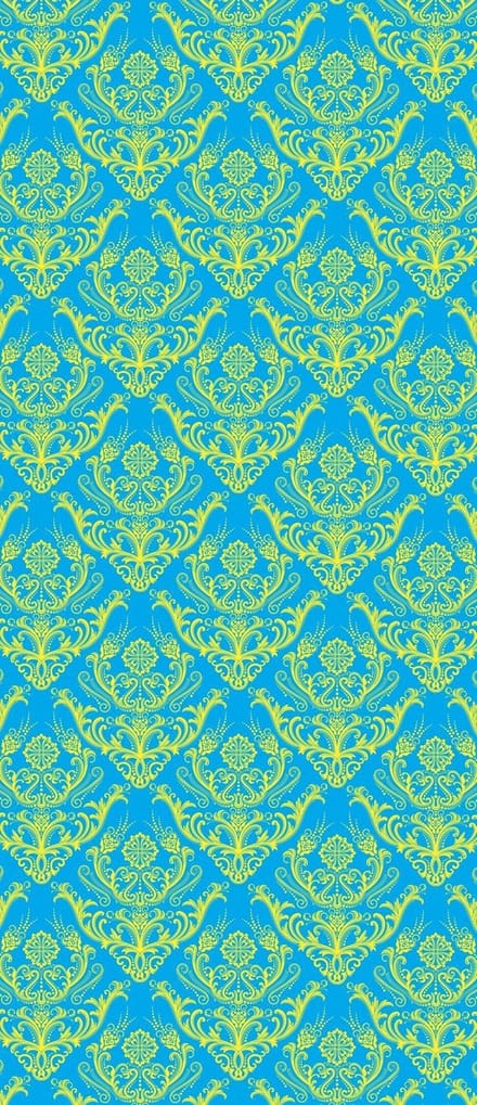 Fotobehang Klassiek | Blauw, Groen | 91x211cm