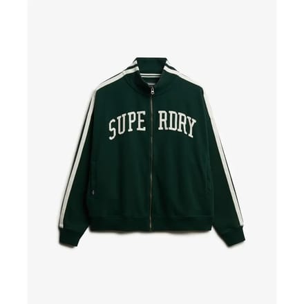 Dames hoodie met rits en applicatiepatroon Superdry Athletic Essentials