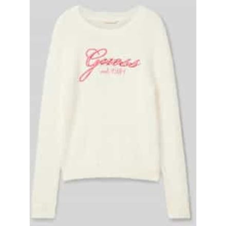 Gebreide pullover met labelstitching
