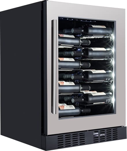 Temptech Copenhagen Wijnkoelkast - CPROX60SX - 1 Zone - 40 flessen - label view - slechts 38 dBa