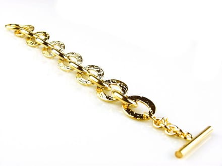 model Bettie Page armband in brons goudkleurige schakels