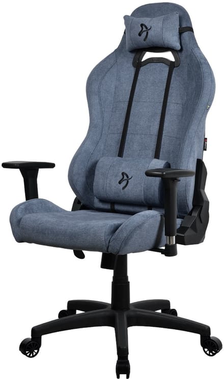 Arozzi Torretta Softfabric Stoel - Blauw - Zachte stof - Tot 120 kg