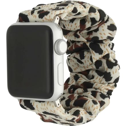 2+1 | Apple Watch Bandje Savara - Scrunchie - Nylon - Panter Sterrenlicht