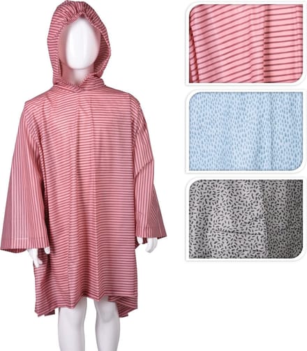 Regenponcho met print - Kinderen - 5 tot 8 jaar - 3 stuks