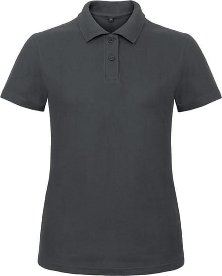 Dames Polo ID.001 Antraciet Grijs merk B&C maat S