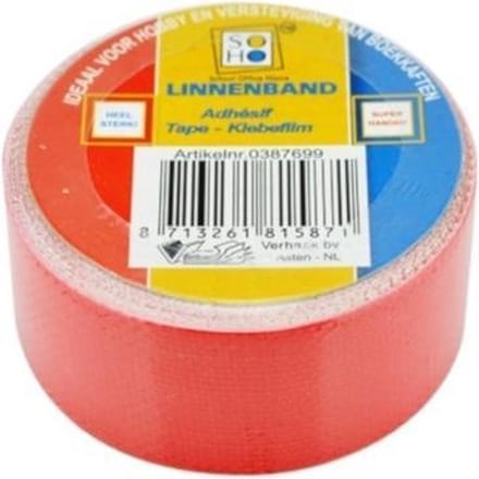 Soho Tape Linnenband 19 Mm Rood 3 Meter