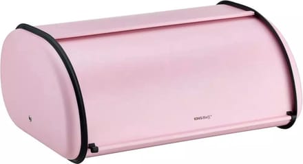 Kinghoff 1868 - Broodtrommel groot - RVS - Rose - Retro - 44 x 27 x 18,5 cm