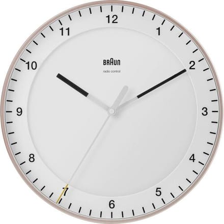 Braun 67110 Wandklok Zendergestuurd 330 mm Pink, Wit