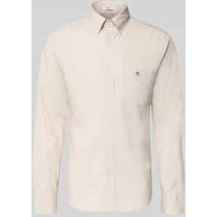 Slim fit vrijetijdsoverhemd met gestikt logo