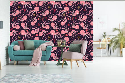 Behang - Fotobehang Octopus - Baby - Design - Breedte 305 cm x hoogte 220 cm