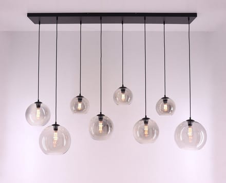 Hanglamp 8-lichts bollen - EEF Grey Bol