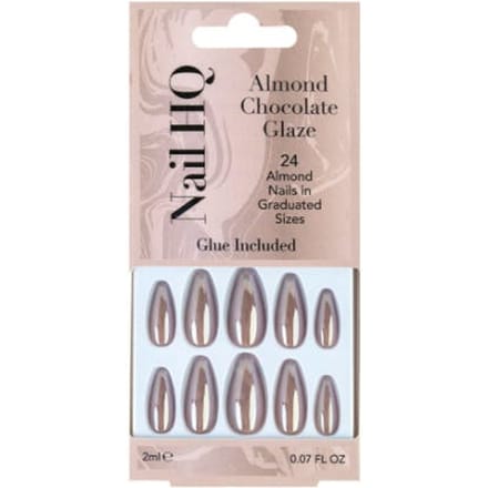 Nail HQ Almond Chocolate Glaze Nails 24 st