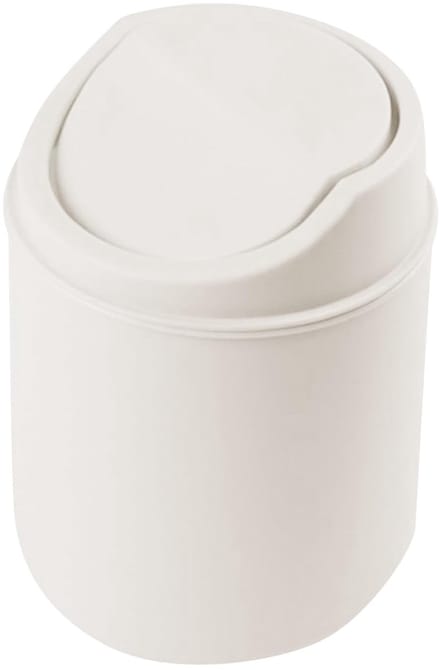 Mini afvalemmer - Tafelbakje Deksel - Bureau Opruimen - Ruimtebesparend Design - 1.5 Liter - Beige