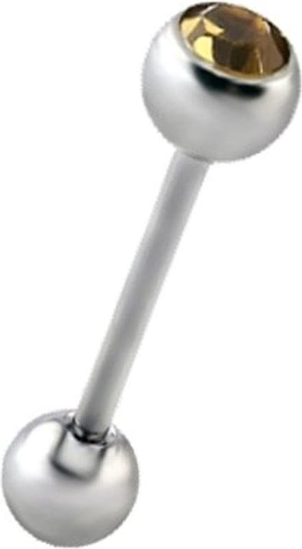 Fako Bijoux - Tongpiercing - Kristal - Geel