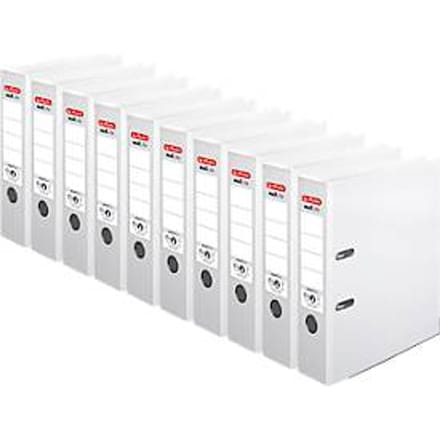 herlitz ordner maX.file protect plus, A4, rugbreedte 80 mm, 10 stuks, wit