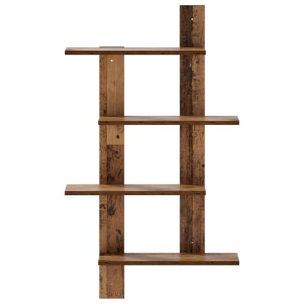 vidaXL - Wandplank - Oud - hout - 61 - x - 13,5 - x - 105 - cm - Bewerkt - hout