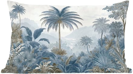 Sierkussens - Kussentjes Woonkamer - 60x40 cm - Jungle - Modern - Blauw - Groen