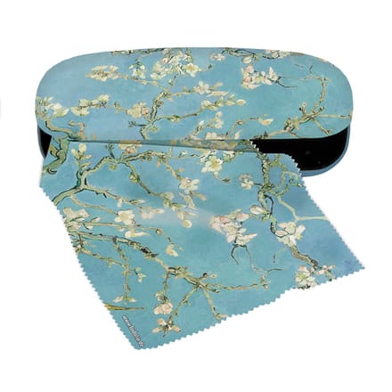 Fridolin hardcase brillenkoker met doekje - van Gogh Almond Blossom