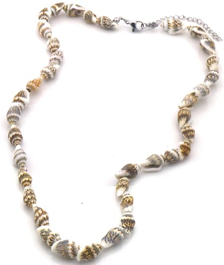 Dames Ketting - Zilver - Schelpen Design - Roestvrijstaal (RVS) - 45CM