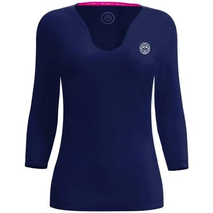 BIDI BADU Crew V-Neck Longsleeve - dark blue Longsleeves Damen