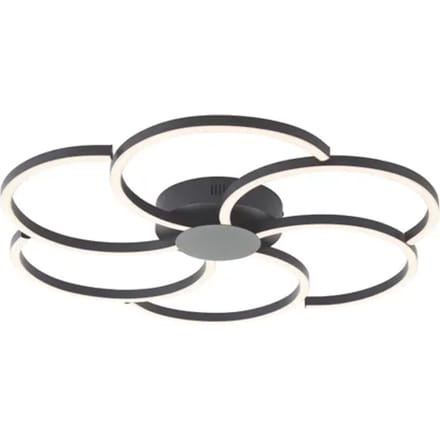 Brilliant Plafondlamp Fico Zwart 32w