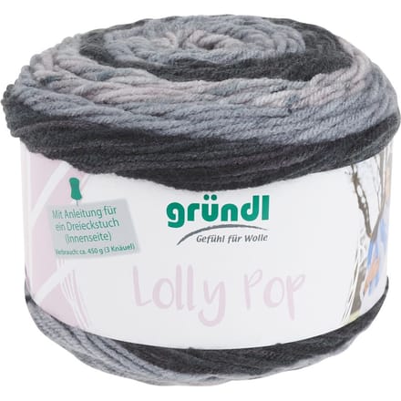 Gründl wol "Lolly Pop" - Black Pepper Swirl, Kleur 08