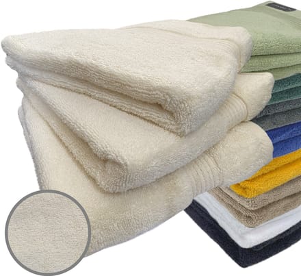 iSleep Terry Handdoek - 3 Stuks - 60x110 cm - Licht Beige