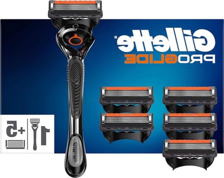 Scheermesje + 6 scheermesjes voor mannen - langdurig glad scheren - past in brievenbus