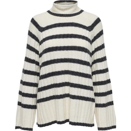 JDY JDYMILEY L/S LONG STRIPE PULLOV KNT NOOS Dames Trui - Birch W. Dgm Stripes