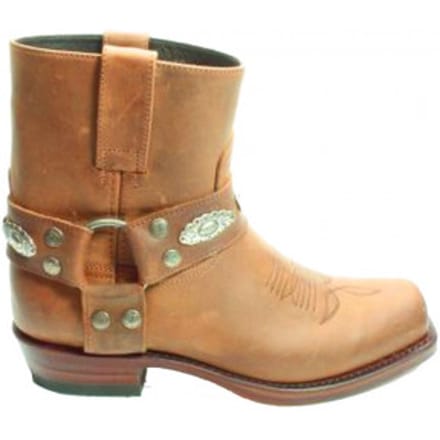 Sendra 10968 Concho- Bruin- enkel laars met rechte schacht- sierspoor-maat 38