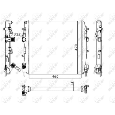 Radiator, motorkoeling Economy Class NRF 58317A