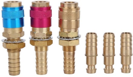 Dailygoods - 3-delige Messing Connectorfitting Snelkoppelingsset M10