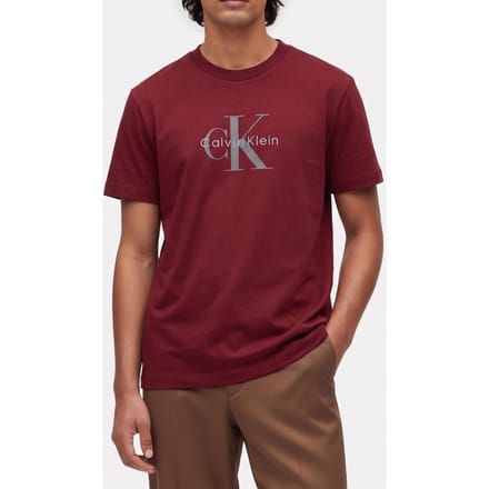 Calvin Klein Ss Hero Monologo Tee Renaissance Red Größe: M | Basic T-Shirts Outlet | Herren | Rot