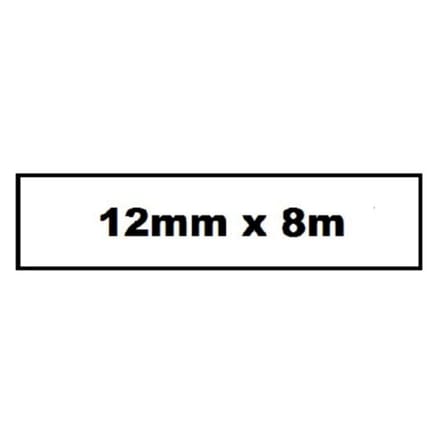 Labeltape Quantore TZE-231 12 mm x 8 m wit/zwart