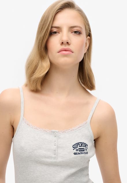 Superdry - Essential camitopje met knoopsluiting - Dames - Vesten