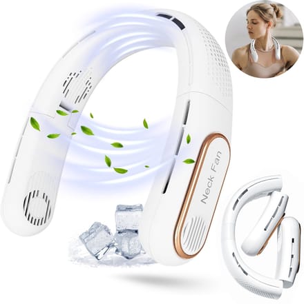 Nek Ventilator – Nekventilator met Koeling – Oplaadbare Bladloze Neck Fan – Handventilator & Gezichtsventilator – USB-C – 6000mAh – 3 Snelheden