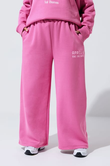 Limited Collection Pink 'Après 98' Joggingbroek Met Wijde Pijpen Size 48