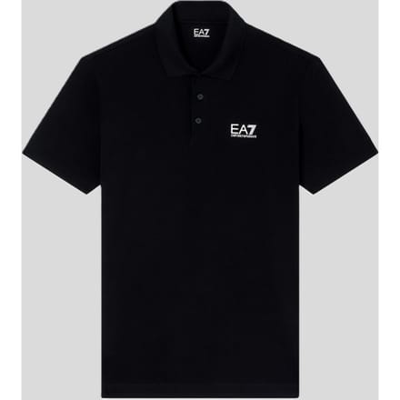 polo met logo borst zwart man