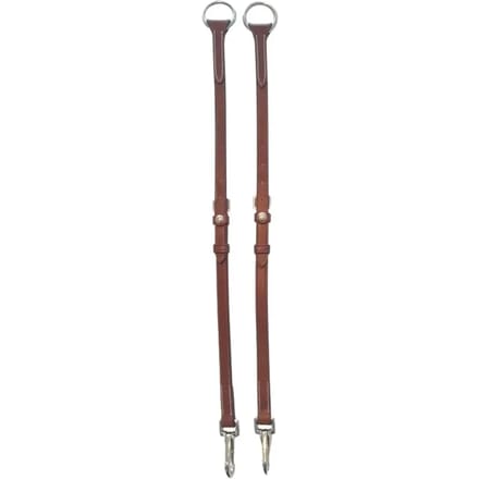 Leren martingaalvork Silver Crown