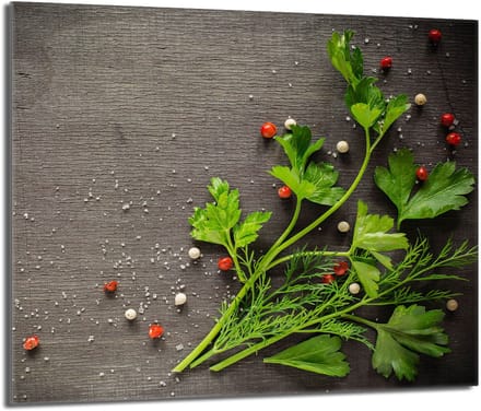TMK ArtDeko Serie - Glasplaat Bescherming - 60x52 - Peper Motief