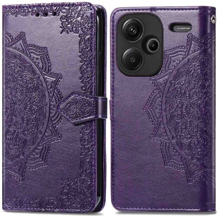 imoshion Hoesje - Geschikt voor Xiaomi Redmi Note 13 Pro Plus (5G) - Mandala Bookcase - Paars