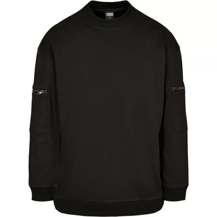 Urban Classics - Training Terry Sweater/trui - M - Zwart